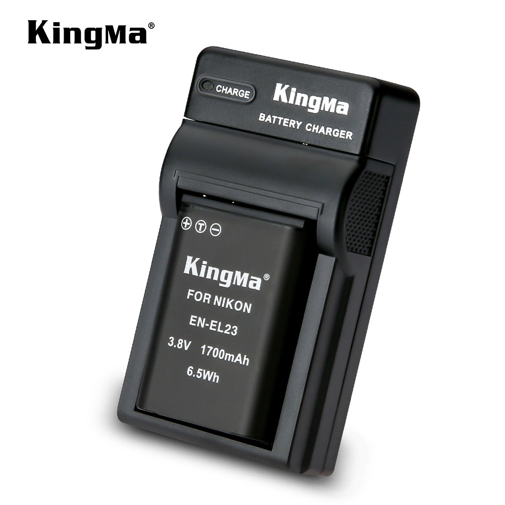 KingMa EN-EL23 1700mAh battery and single Fast Charger for Nikon P600 -610S S810C P900S 900 B700 Camera