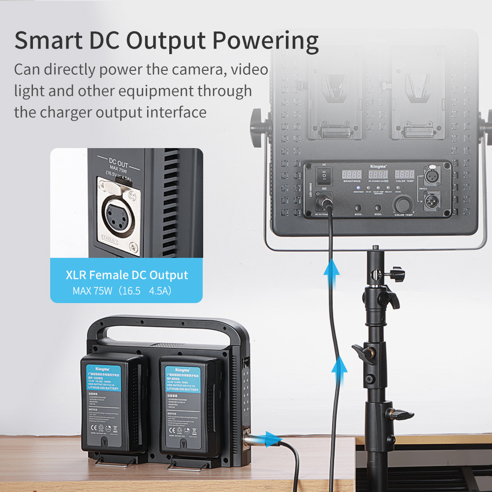 KingMa Intelligent V-Mount Battery Charger BP-4CH for V-Mount Li-ion Battery