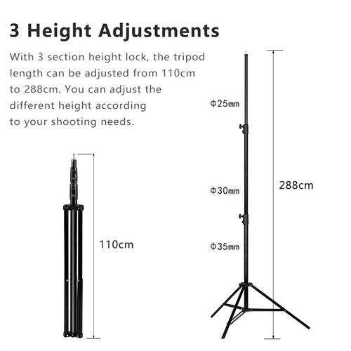 KingMa Adjustable Height Photography Light Stand for Light softboxes relfectors umbrella