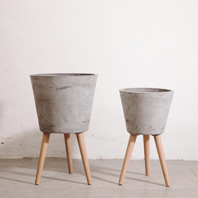 Good sale flower stand indoor concrete cement  pots