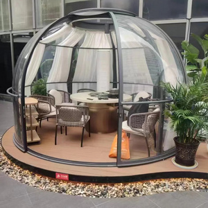 Aluminum Hot geodesic housed dome Tub Retractable Enclosure Spa Sunhouse Pool Dome house