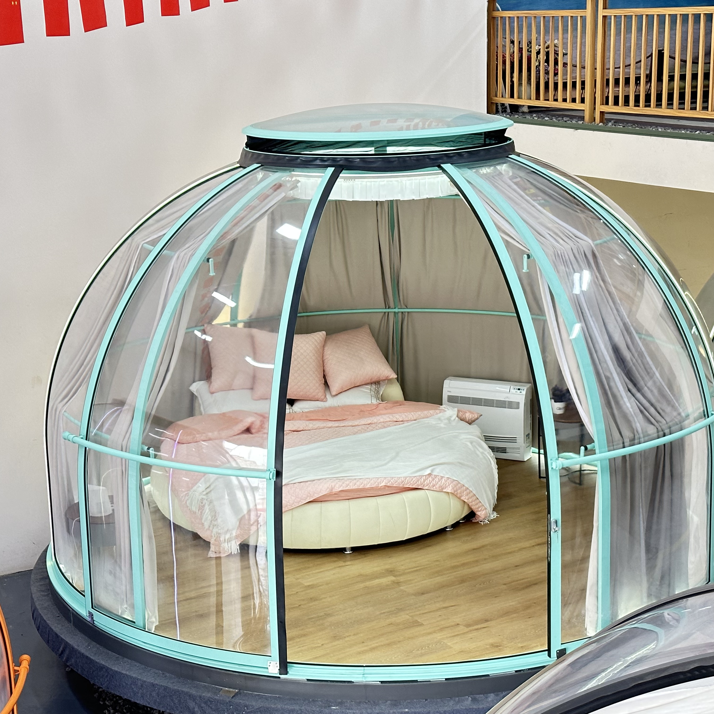 Garden Room Free Standing Sunroom Four Season Glass dome house Outdoor bubble dome