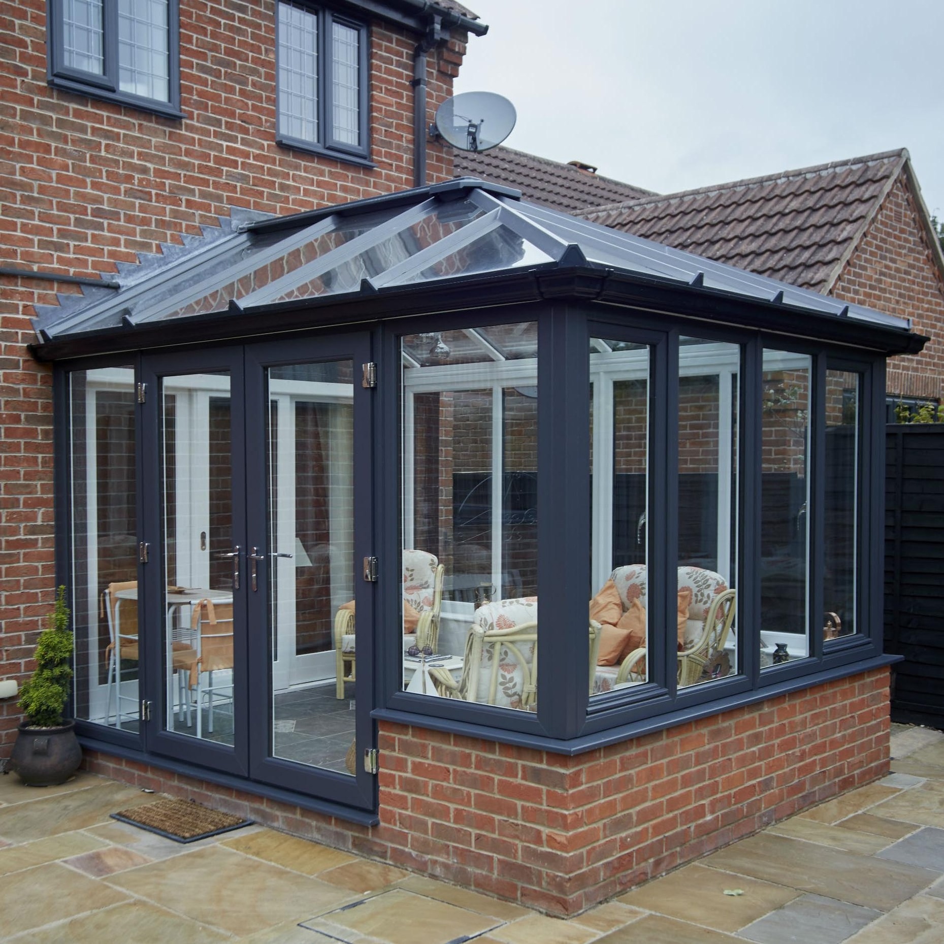 Modern winter garden construction solarium sunroom four seasons aluminium glass houses