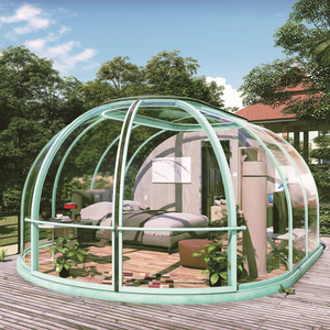 Aluminum Hot bubble dome Tub Retractable Enclosure plastic yurt Spa Sunhouse Pool Dome  house