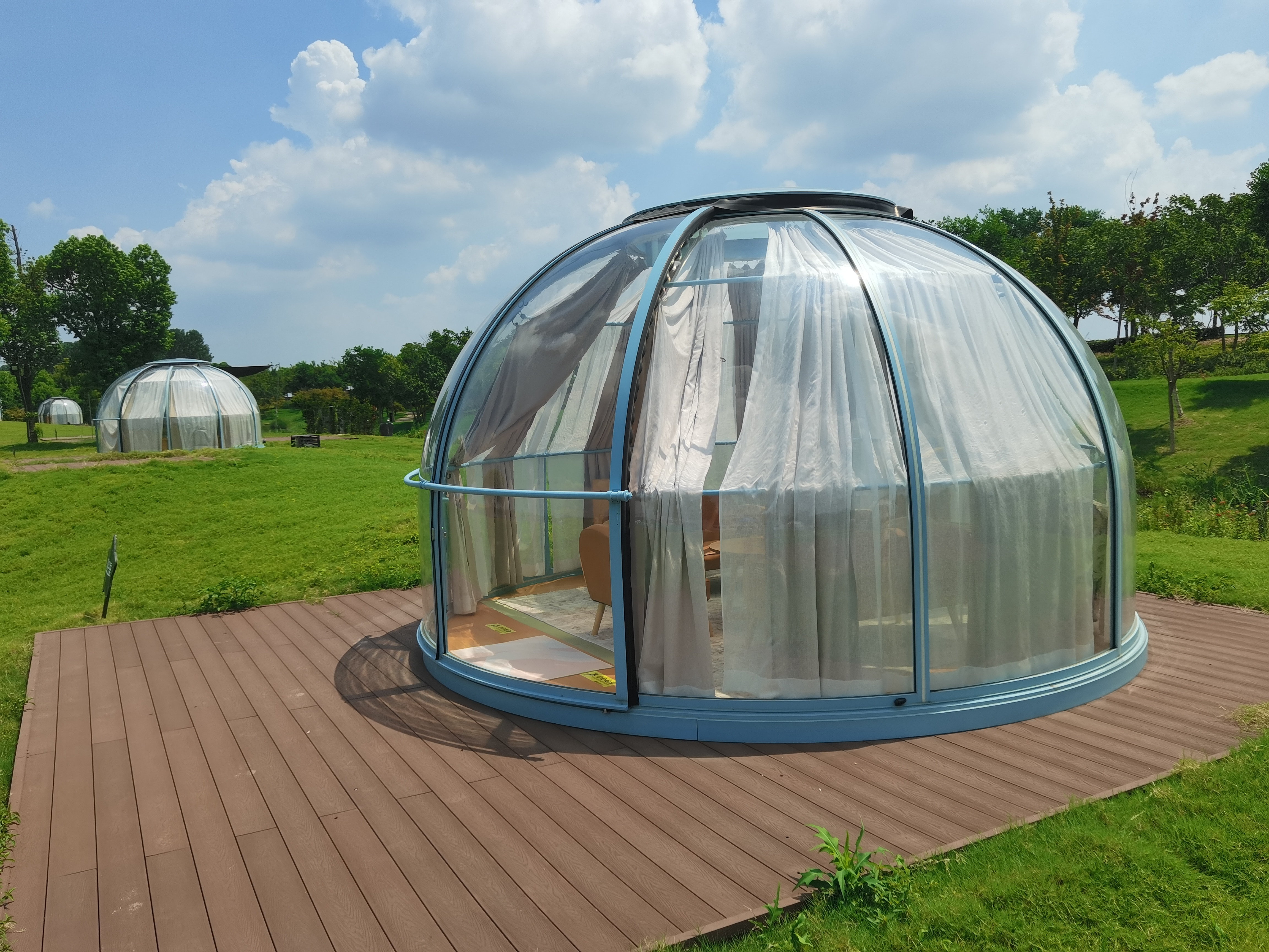 Aluminum Hot geodesic housed dome Tub Retractable Enclosure Spa Sunhouse Pool Dome house