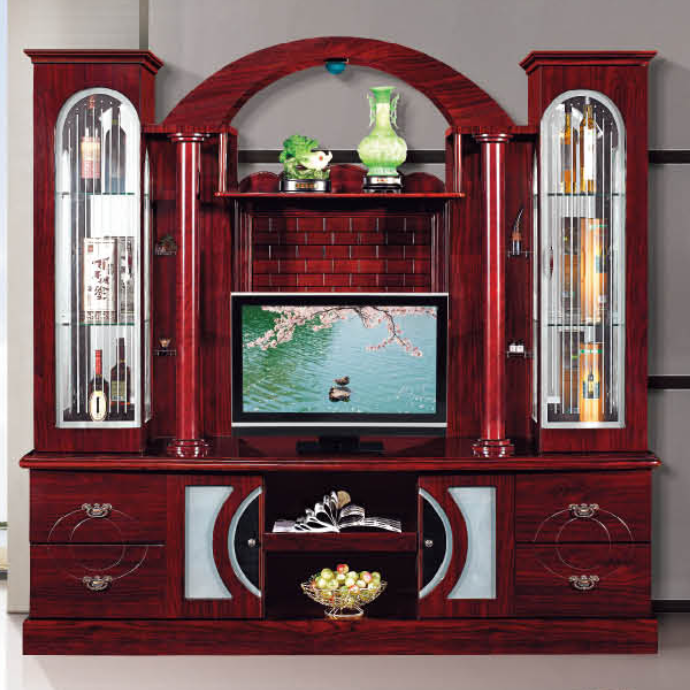 Classic home wooden furniture modern MDF wall  tv cabinet design