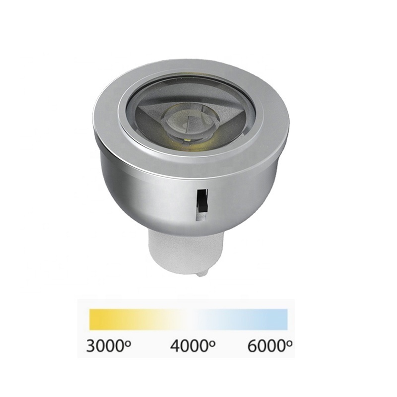 AC 90-260V Dimmable Lighting color adjustable Aluminum housing 6W GU10 CCT bulb with switch