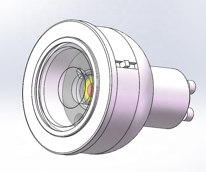 AC 90-260V Dimmable Lighting color adjustable Aluminum housing 6W GU10 CCT bulb with switch