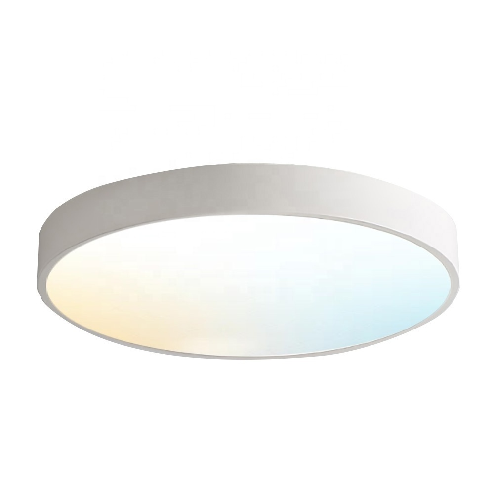 Benory 24V LOXONE KNX DMX cct 2000k 6000k D300 dimmable round led panel light Tunable White Surface Mount LED Ceiling Light