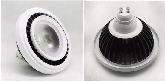 shenzhen white black Aluminum Housing 12w 15w Spotlight COB Dimmable 12V 230V GU10 G53 QR111 AR111 ES111 LED