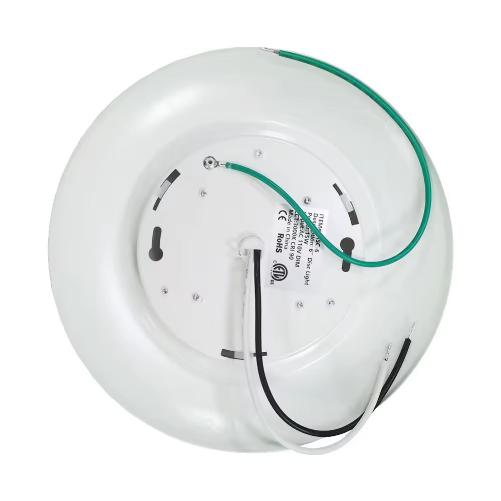 AC120V 15W Surface Mounted 6 inch Led Disc Light Driver on Board Design Ceiling Light 3000K Dimmable LED Lamp