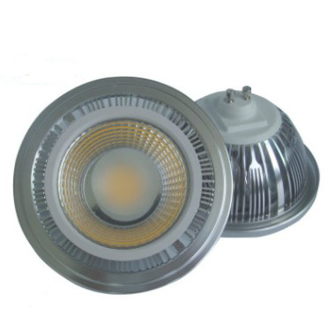 High Quality G53 GU10 12W COB ar111 LED Dimmable 5000K Day Light 60degree reflector Recessed Spotlight AR111