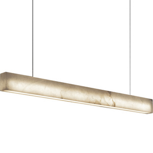 Modern Linear Alabaster Light Decorative Hanging Pendant Lighting Fixture LED Hanging Lighting