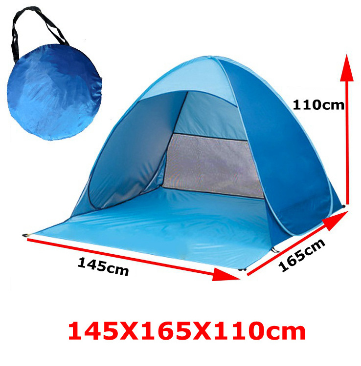 Outdoor Automatic 3 Sun Rain Protection Oxford Camping Tents for Sale Portable Sun Shelter Anti UV Beach Umbrella Tent