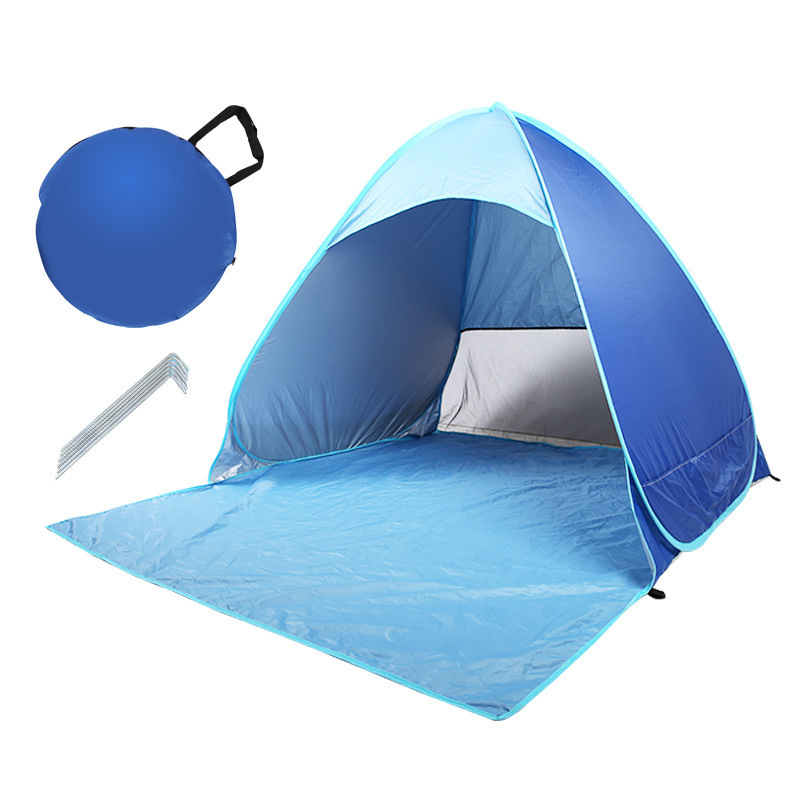 Outdoor Automatic 3 Sun Rain Protection Oxford Camping Tents for Sale Portable Sun Shelter Anti UV Beach Umbrella Tent