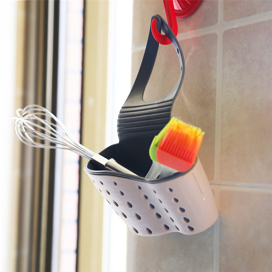 Amazon Kitchen Sink caddy shelf Sponge Drain Rack Holder Hanging adjustable Basket