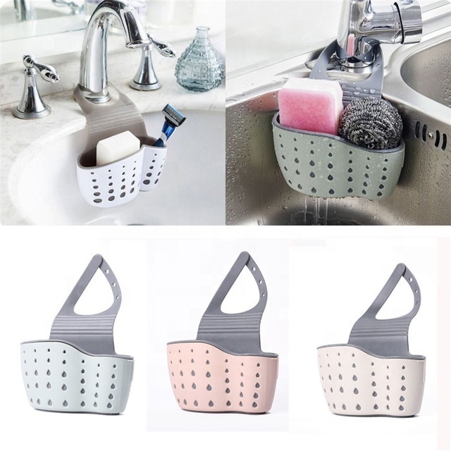 Amazon Kitchen Sink caddy shelf Sponge Drain Rack Holder Hanging adjustable Basket