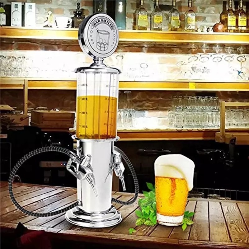 Best selling new Gas Station Liquor Wine Soda soft Drink Alcohol Dispenser Machine beer tower with Double 2 Gun pumps