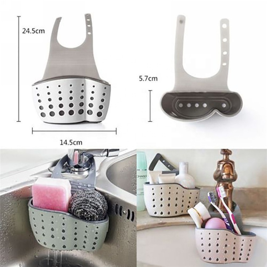 Amazon Kitchen Sink caddy shelf Sponge Drain Rack Holder Hanging adjustable Basket