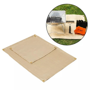 Outdoor Fire Pit Mat Accessories Heat Resistant Fireproof Camping BBQ Mat With Storage Bag/BBQ Grill Mats