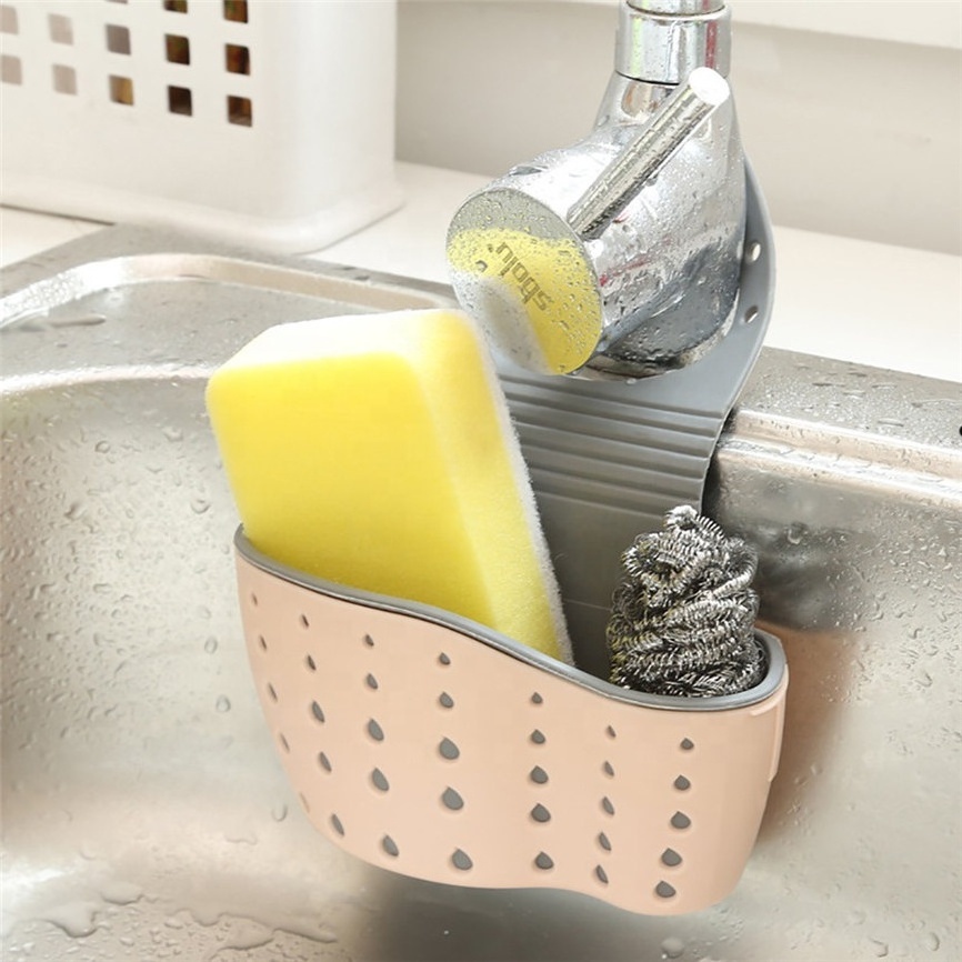 Amazon Kitchen Sink caddy shelf Sponge Drain Rack Holder Hanging adjustable Basket