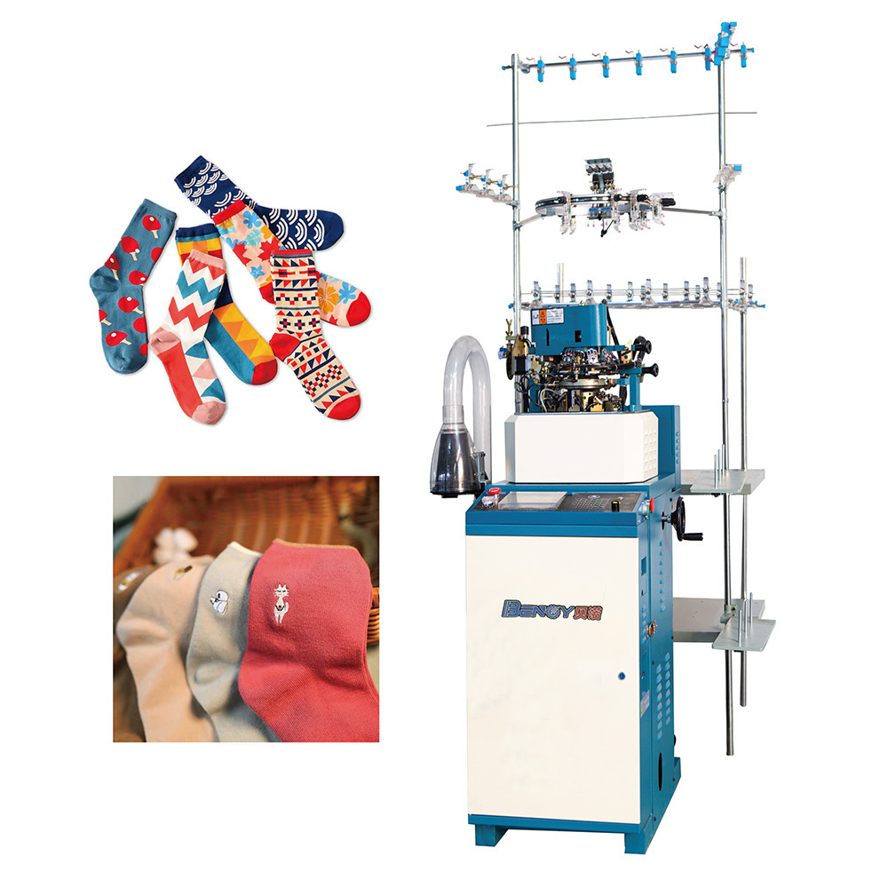 Hot Sales Circular Automatic Plain Socks Making Machine Home Sock Shoe Knitting Machine Boat Soccer Manufacturing Machine