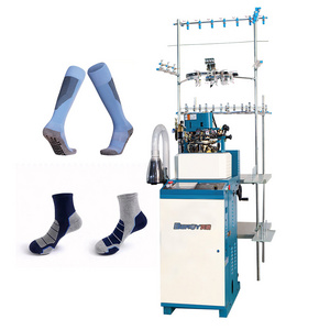 Hot Sales Circular Automatic Plain Socks Making Machine Home Sock Shoe Knitting Machine Boat Soccer Manufacturing Machine