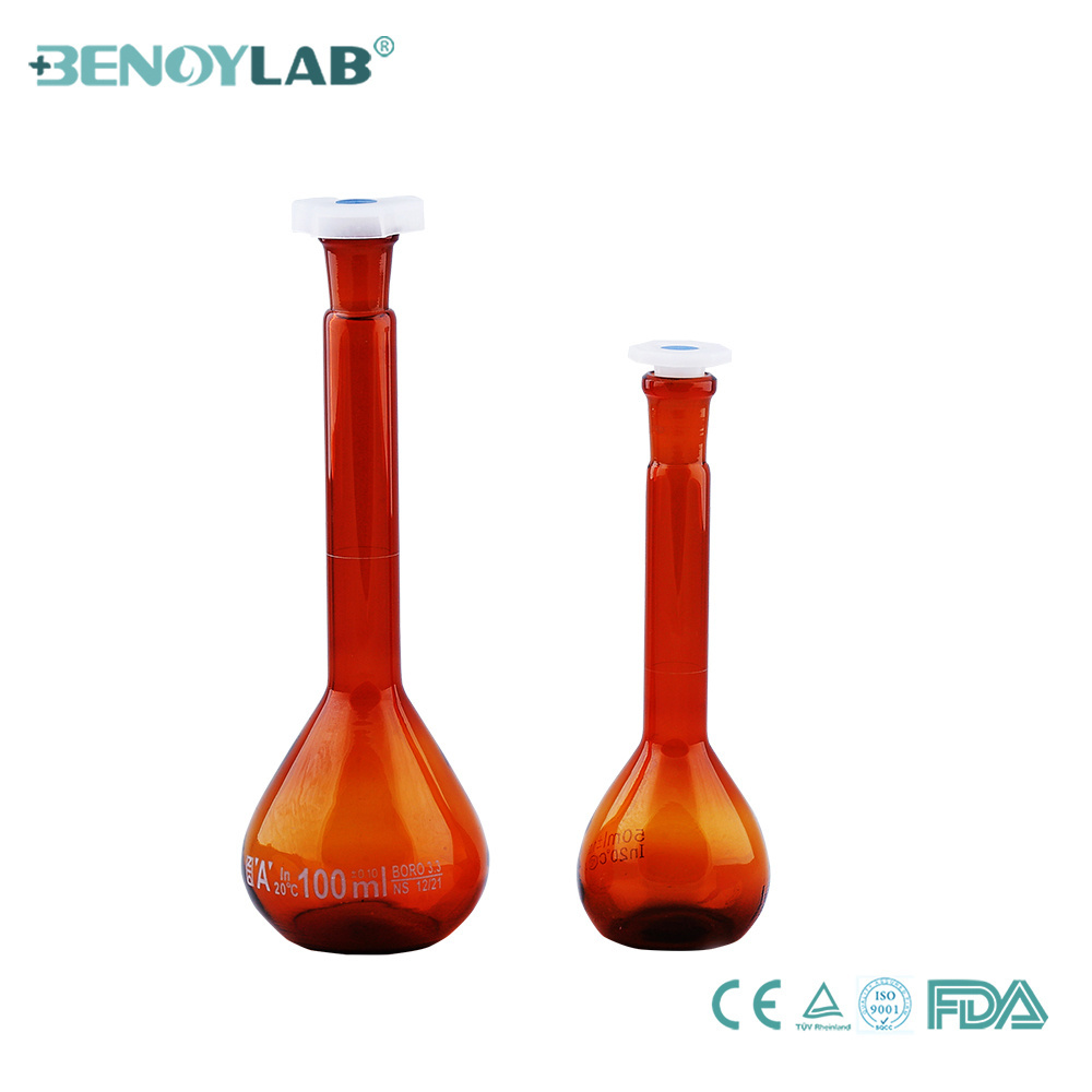 BENOYLAB Laboratory Glassware Pyrex Glass Volumetric Flask