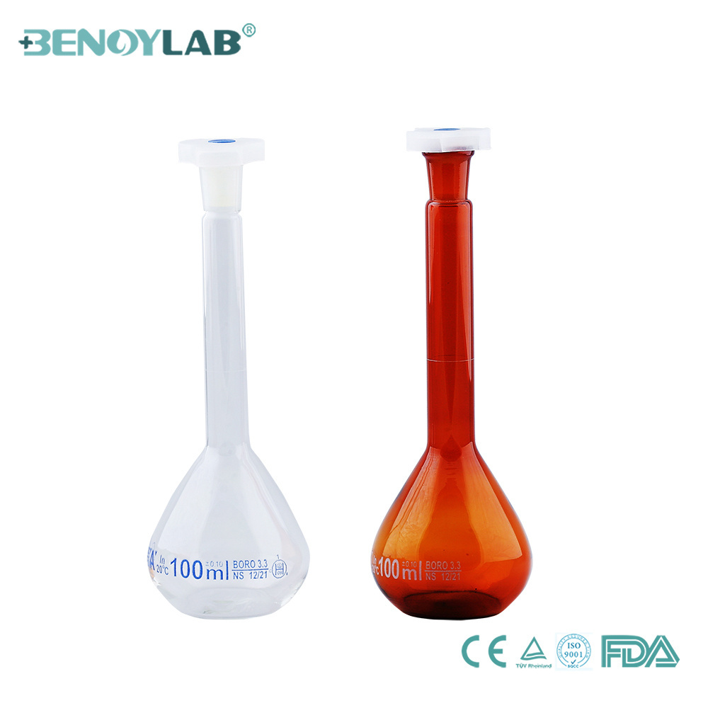 BENOYLAB Laboratory Glassware Pyrex Glass Volumetric Flask