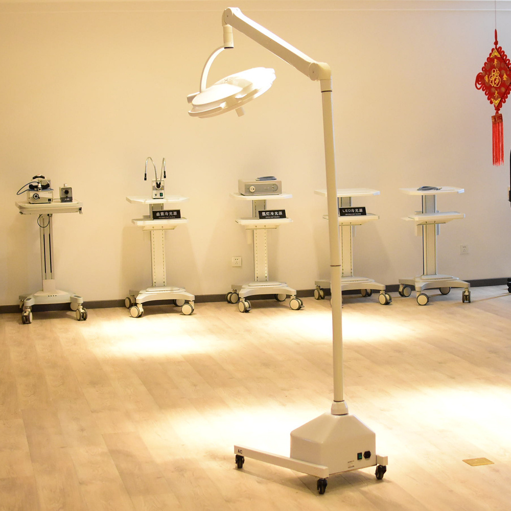 BR-OLS02 Hospital Medical Doctor Used Clinic Examination Light With Wheels Trolley Exam Mobile LED Operating Lamp