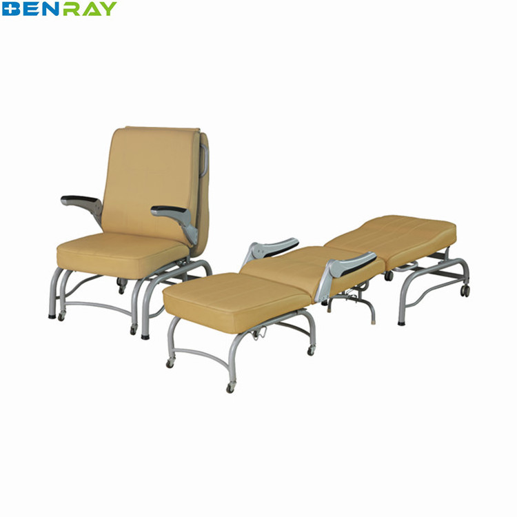 BR-CR01 Cheap Hospital Accompany Chair Waiting Chair Foldable Sleep Chair Bed Price