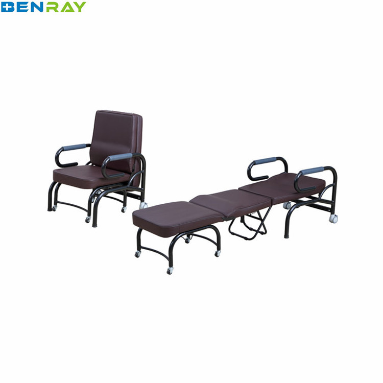 BR-CR01 Cheap Hospital Accompany Chair Waiting Chair Foldable Sleep Chair Bed Price