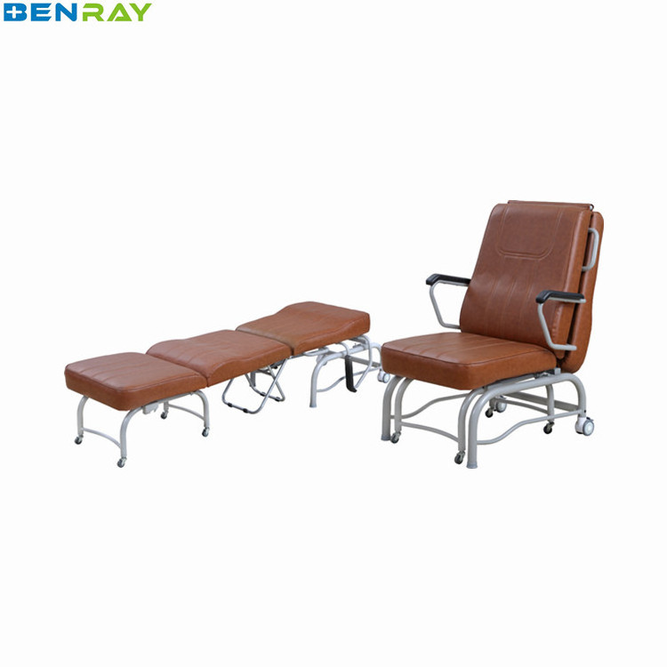 BR-CR01 Cheap Hospital Accompany Chair Waiting Chair Foldable Sleep Chair Bed Price