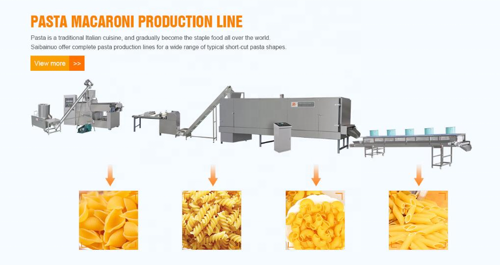 Fully automatic pasta machine macaroni production machine line