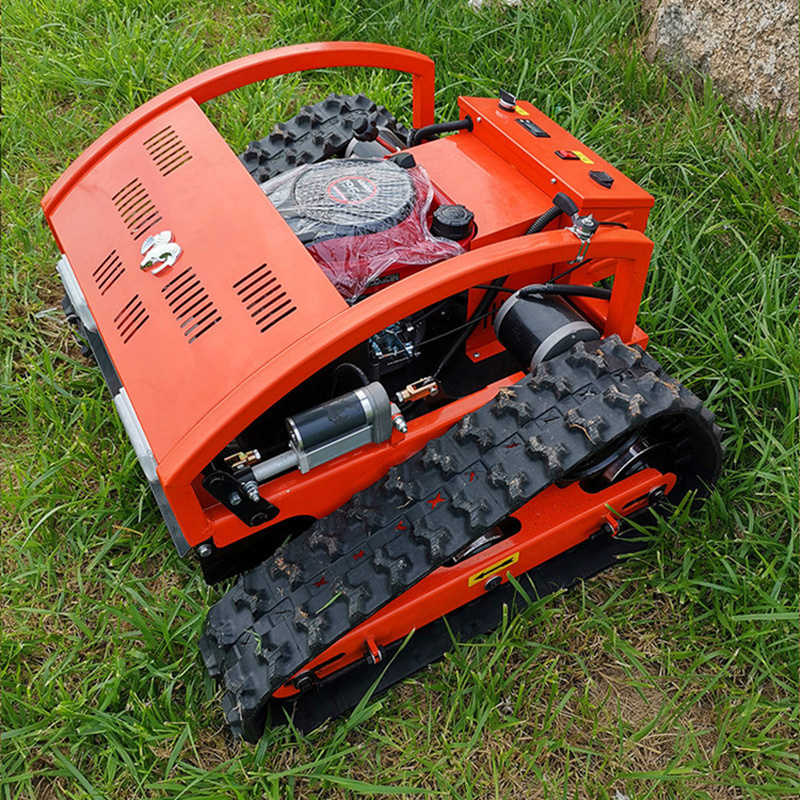 Electric grass cutter agricultural weeder land reclamation weeding equipment crawler remote control lawn mower