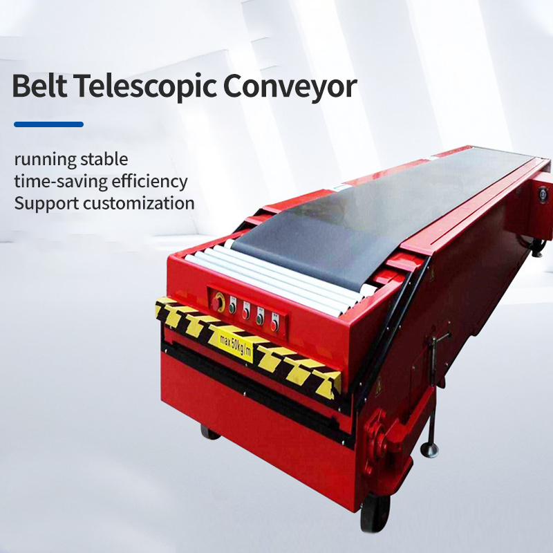 Good Quality Automatic 12m conveyor belt system for warehouse Unloading Telescopic Belt Conveyor