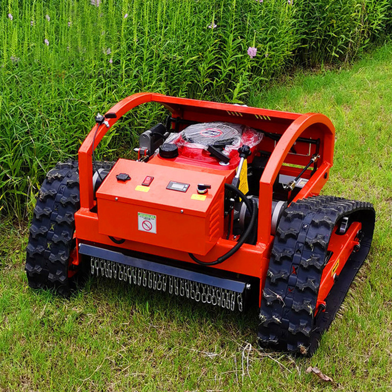 Electric grass cutter agricultural weeder land reclamation weeding equipment crawler remote control lawn mower