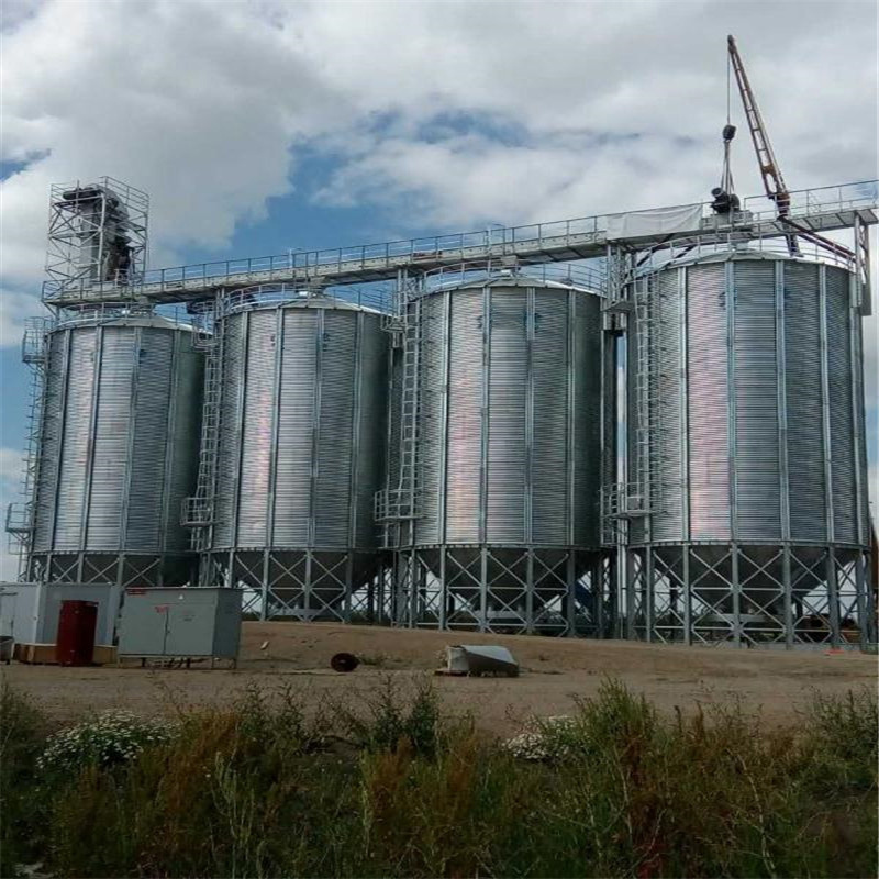 Grain storage silo for chicken farms 200 tons of cone-bottomed vertical silos Soybean steel silos for grain and oil plants