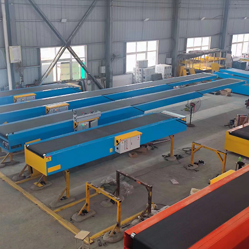 portable telescopic conveyor system for truck load and /unload motor driven loading belt conveyor automatic