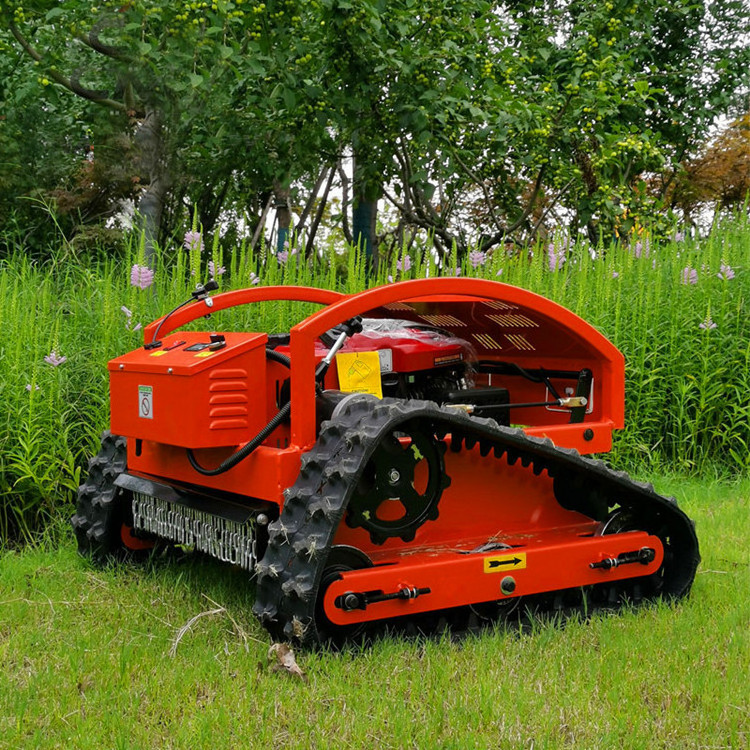 Electric grass cutter agricultural weeder land reclamation weeding equipment crawler remote control lawn mower