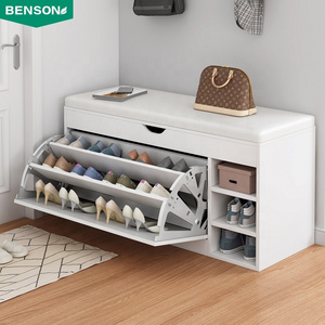 Modern design folding hidden shoes rake storage custom made organizer cabinet  entryway furniture convertible made in China