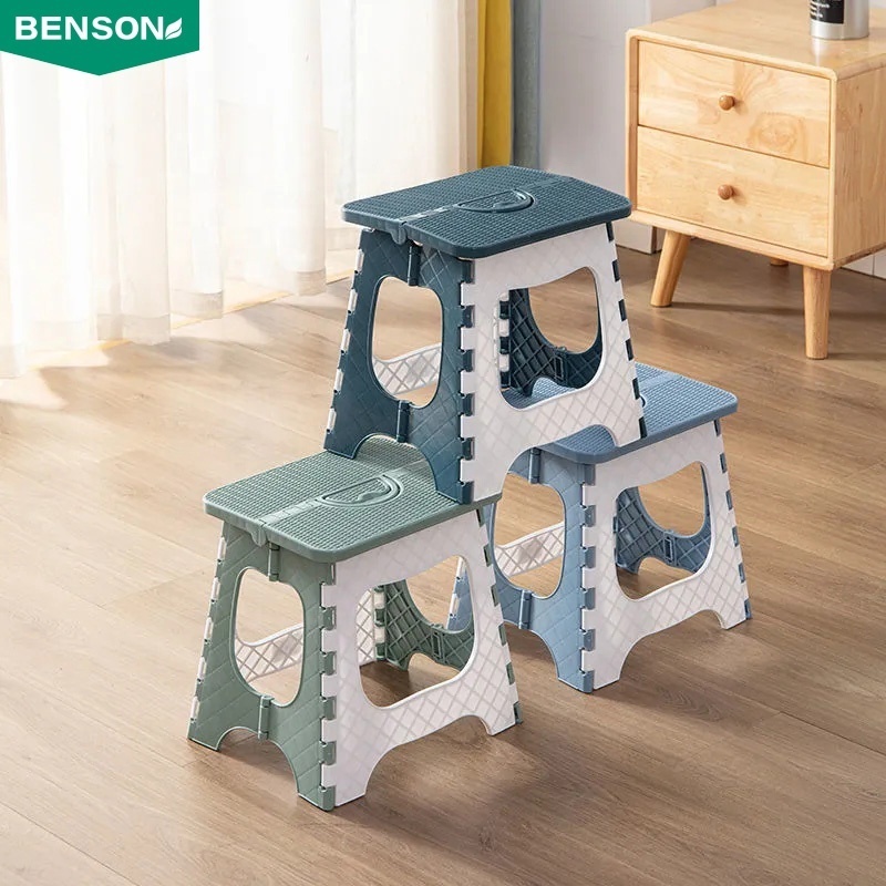 Chinese cheap durable plastic acrylic small outdoor stools man-carried telescopic folding stool