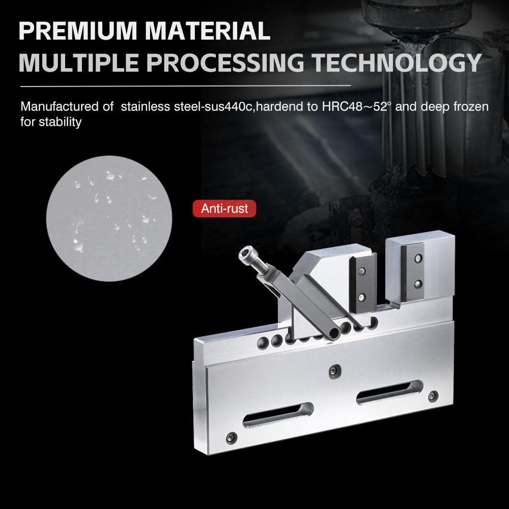 Wire edm cutting clamping tools clamping range 0-100mm steel Super Vise with clamping range 100mm KV600-100