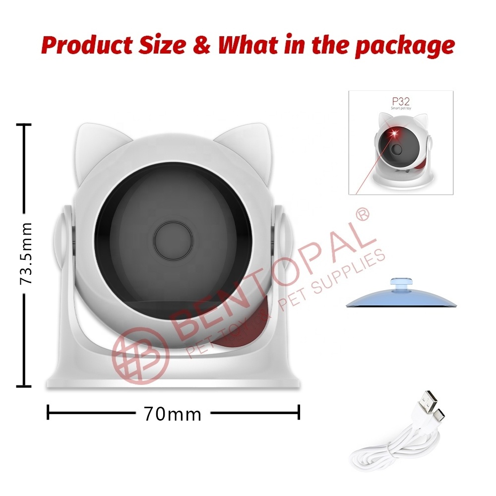 Small  and Exquisite Smart Cat Laser  Pointer Toy Auto Timer and Rotating Irregularly Interactive Cat Toy