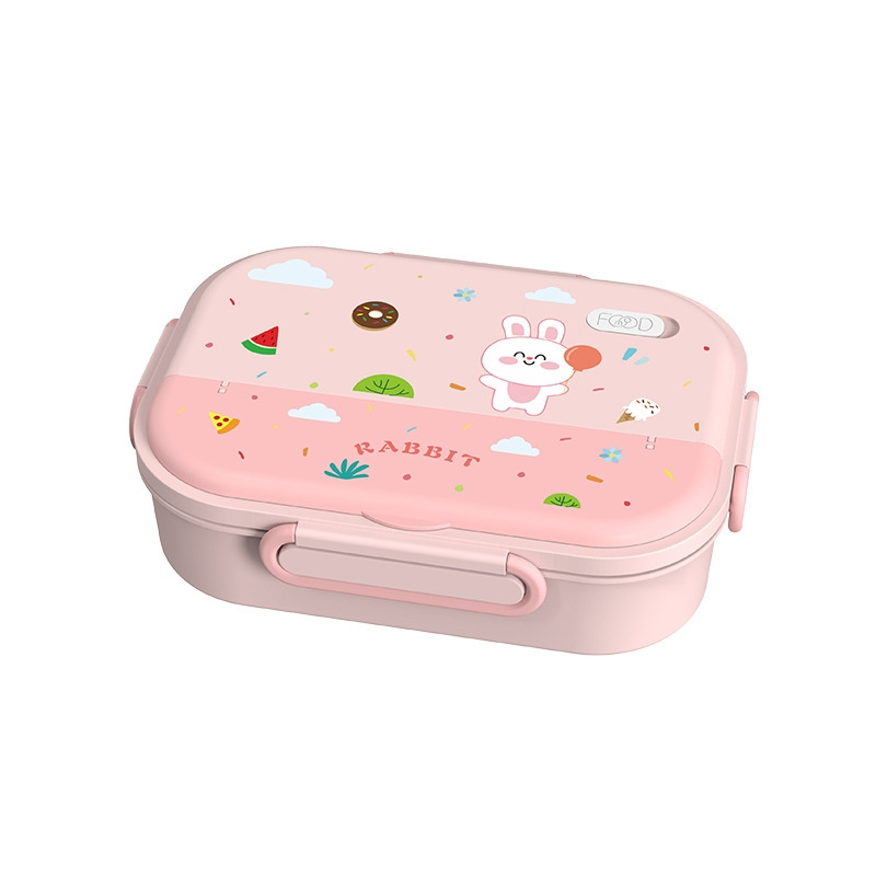 Aohea 316 stainless steel insulated lunch box cartoon primary school food grade children's divided box bento lunch box