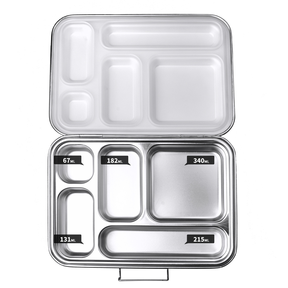 Aohea Stainless Steel Lunch Box for Dishwasher Safety Kids Adults Metal Bento Boxes