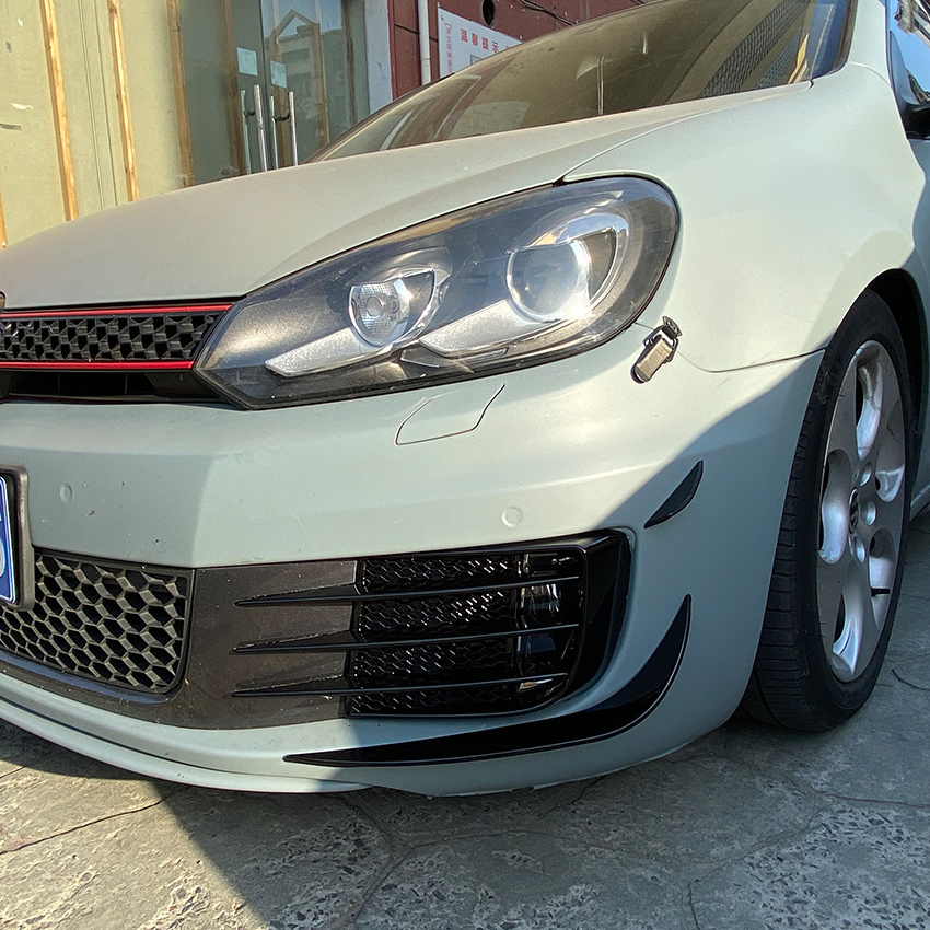 Front Bumper Fog Lamp Flags Body Kits for Volkswagen Golf 6 MK6 GTI GTD 2009-2012 Stickers Accessories Carton Plastic 2 Set