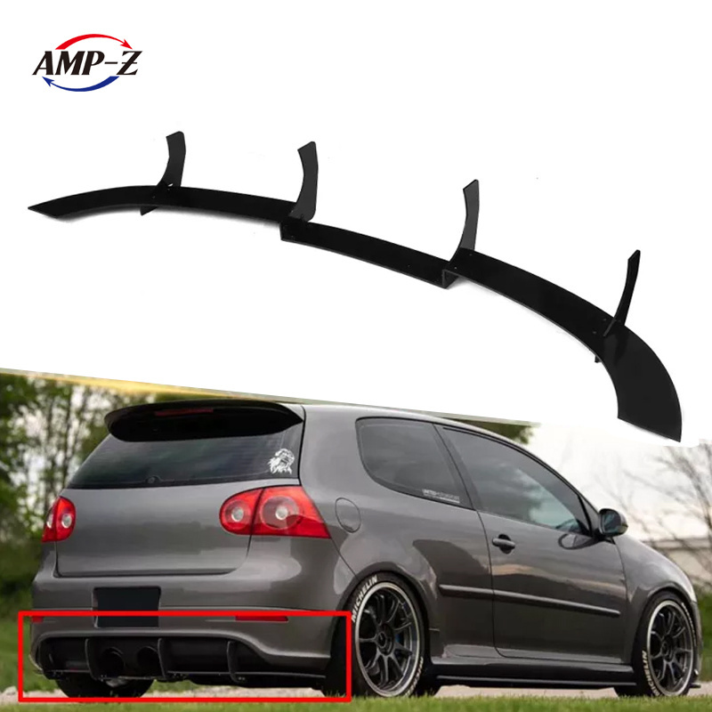 AMP-Z Factory Best Selling Automotive Exterior Parts Rear Bumper Diffuser For Golf MK5 R32 Rear Bumper Lip Diffuser 2005 2009