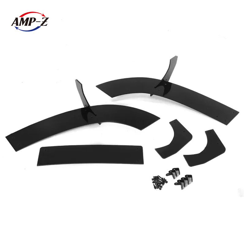 MK5 R32 Car Rear Diffuser Lip & Rear Side Splitters Black For VW Golf MK5 R32 2005-2009 ABS Car Rear Bumper Lip Diffuser