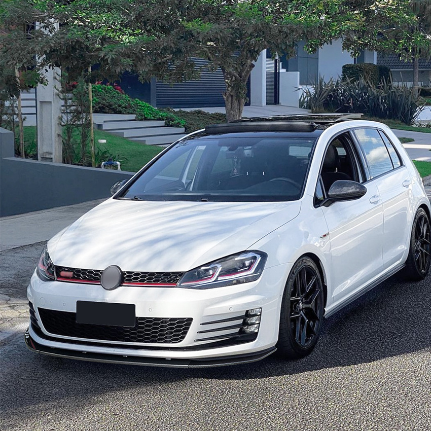 AMP-Z Car Body Kit Black or Carbon Front Looking Bumper Splitter Lip Cover Trim for Volkswagen Golf 7 gti